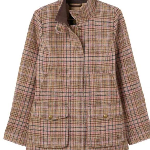 Joules Fieldcoat pink tweed jacket - Picture 2 of 9